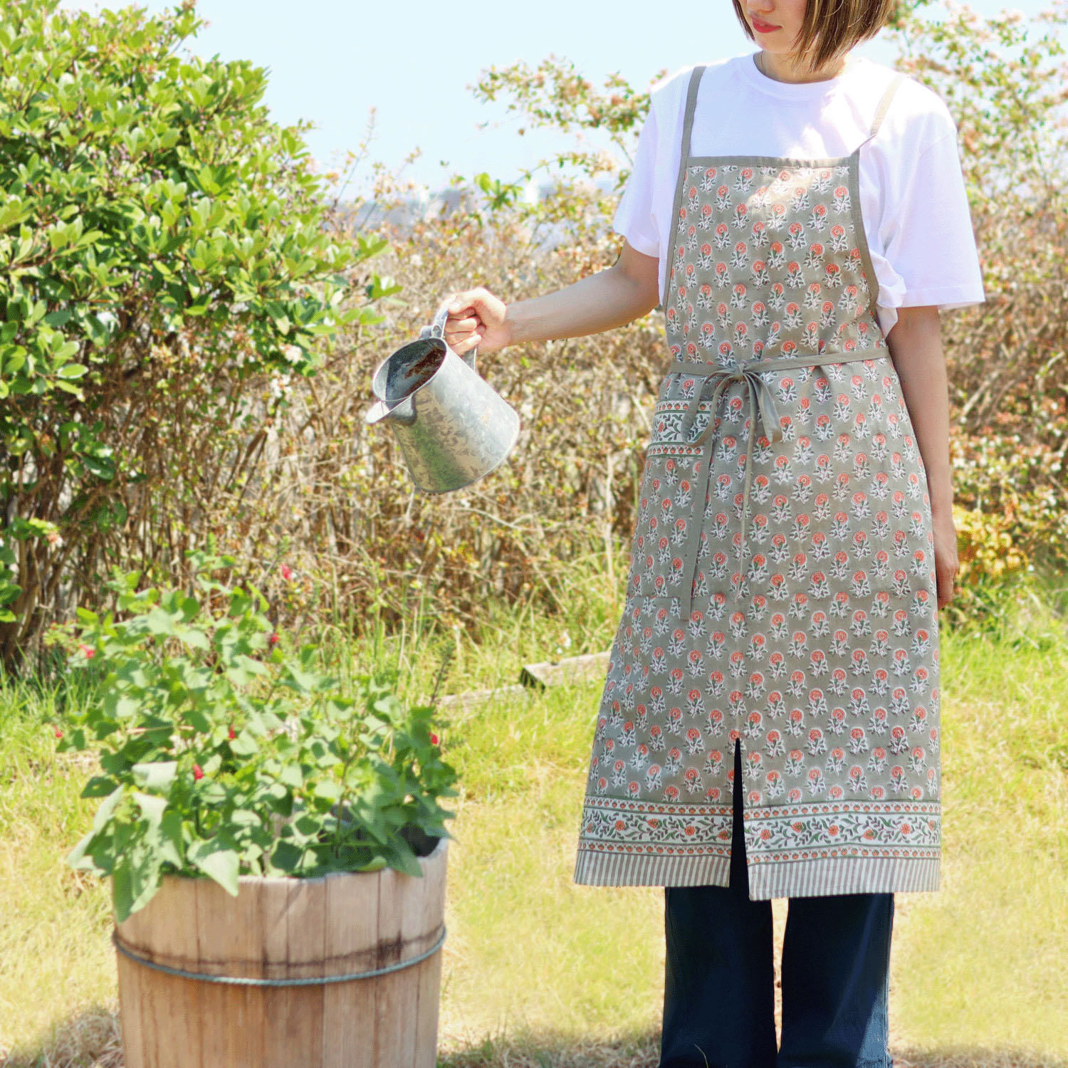 エプロン ボニータブロックプリント - 画像3