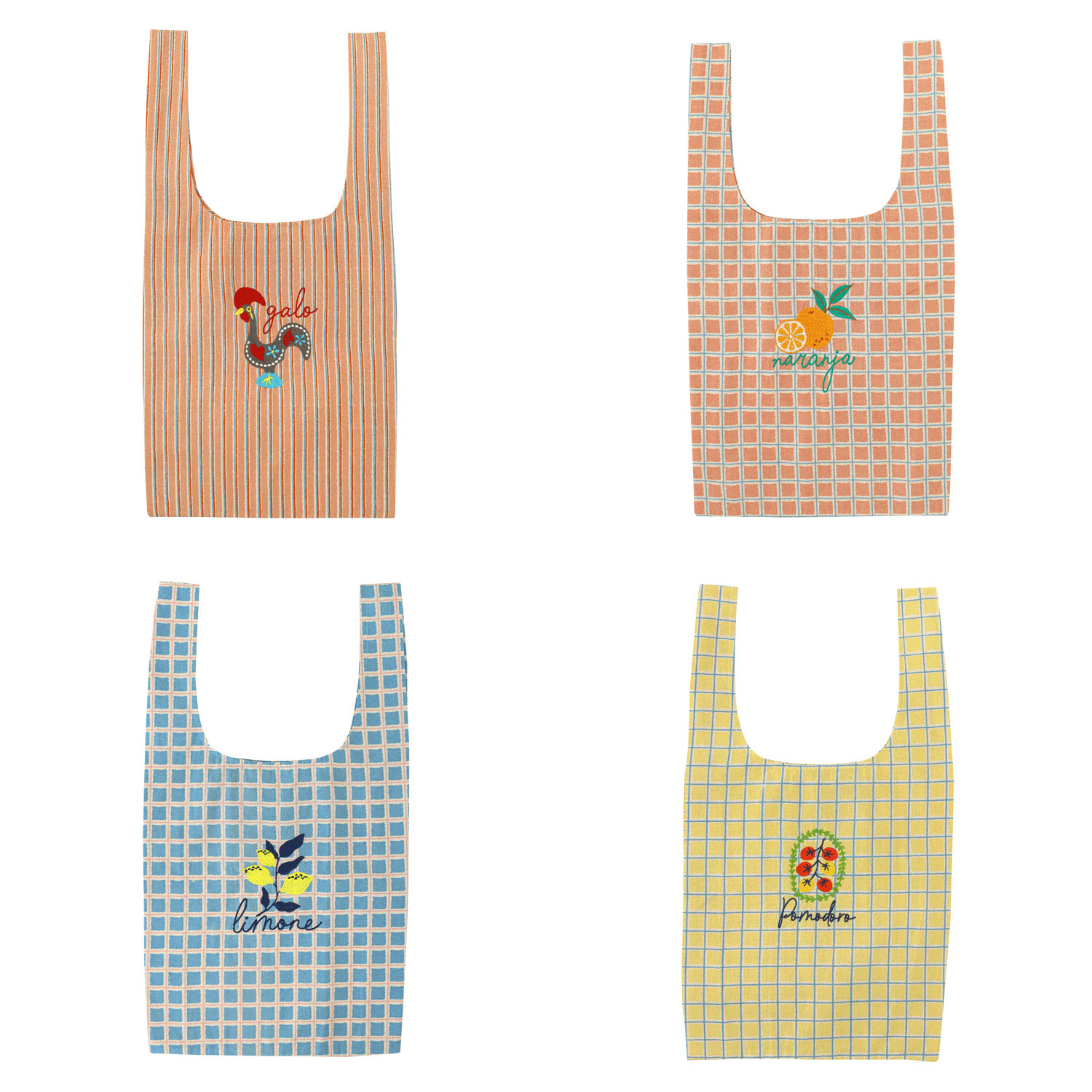 マルシェバッグ 南欧モチーフ