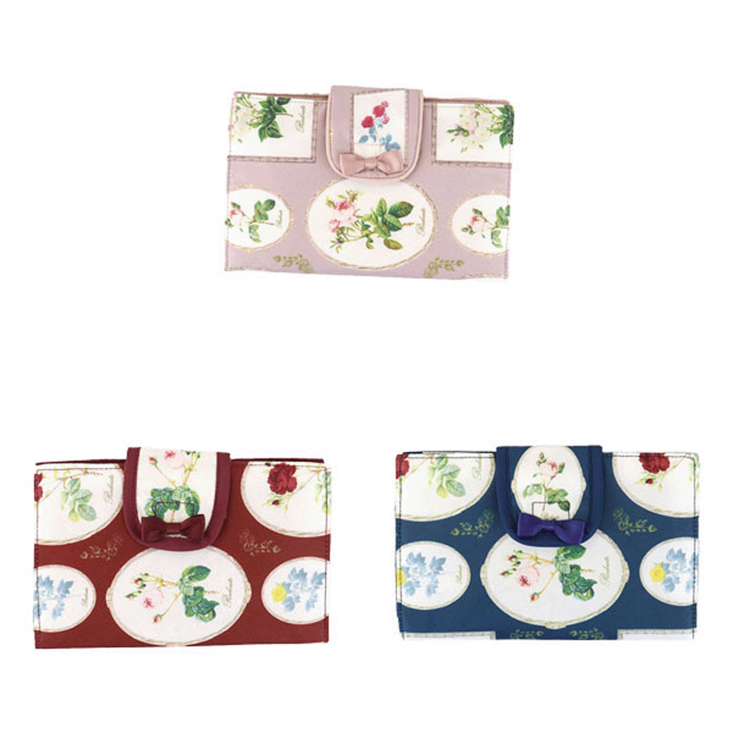 ルドゥーテ フレーム柄リボン付きマルチポーチ【74番メーカー終了】