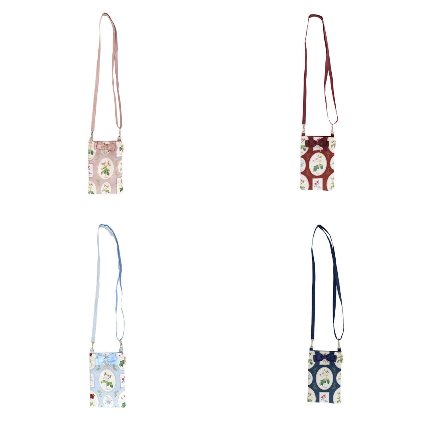 ルドゥーテ フレーム柄リボン付き スマホポシェット - 画像1