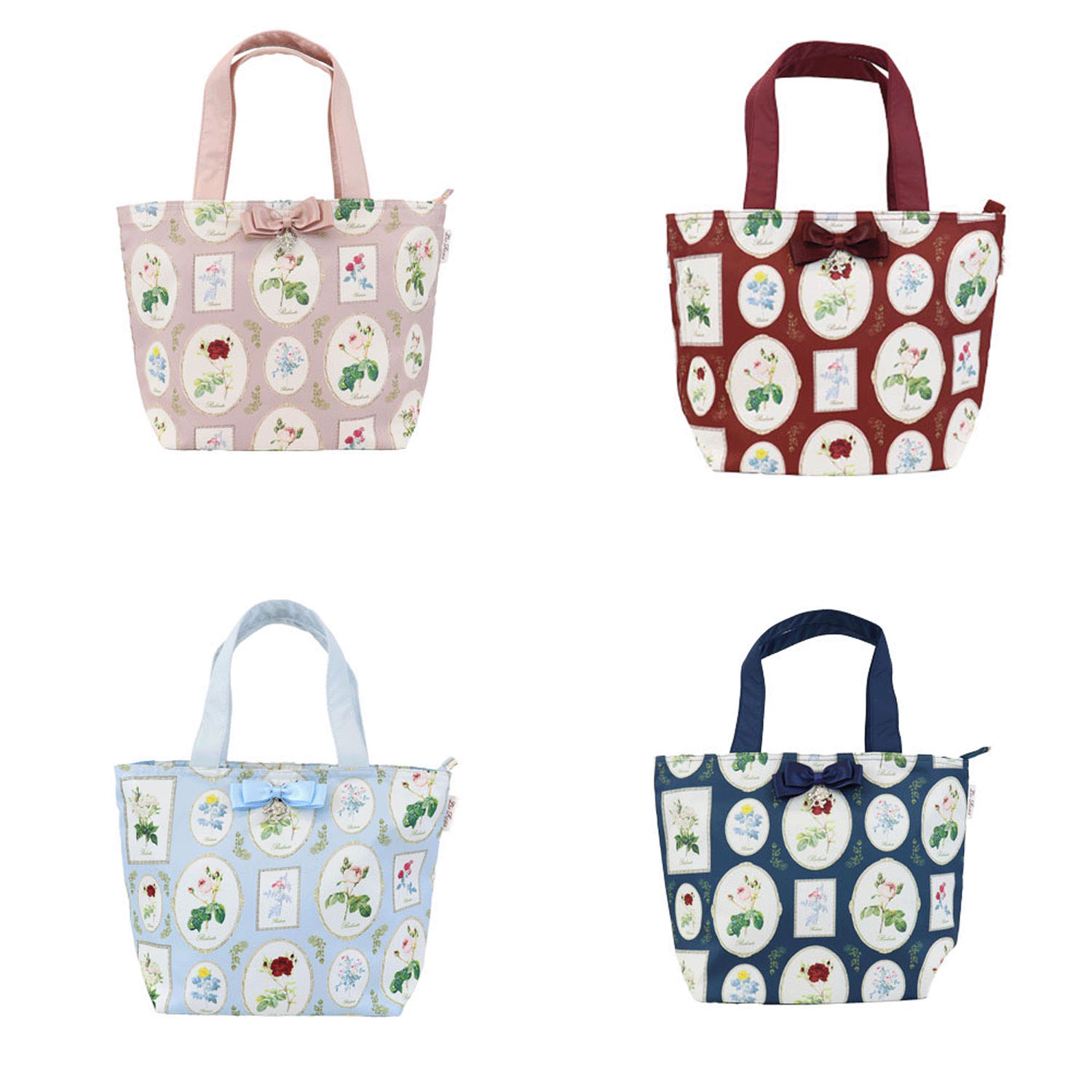 ルドゥーテ フレーム柄リボン付きミニトート【72番メーカー終了】