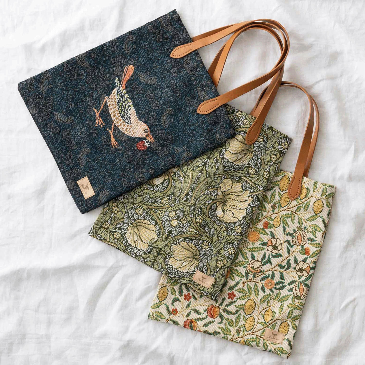 ウイリアム・モリス柄 ジャカード織 トートバッグ - 画像2