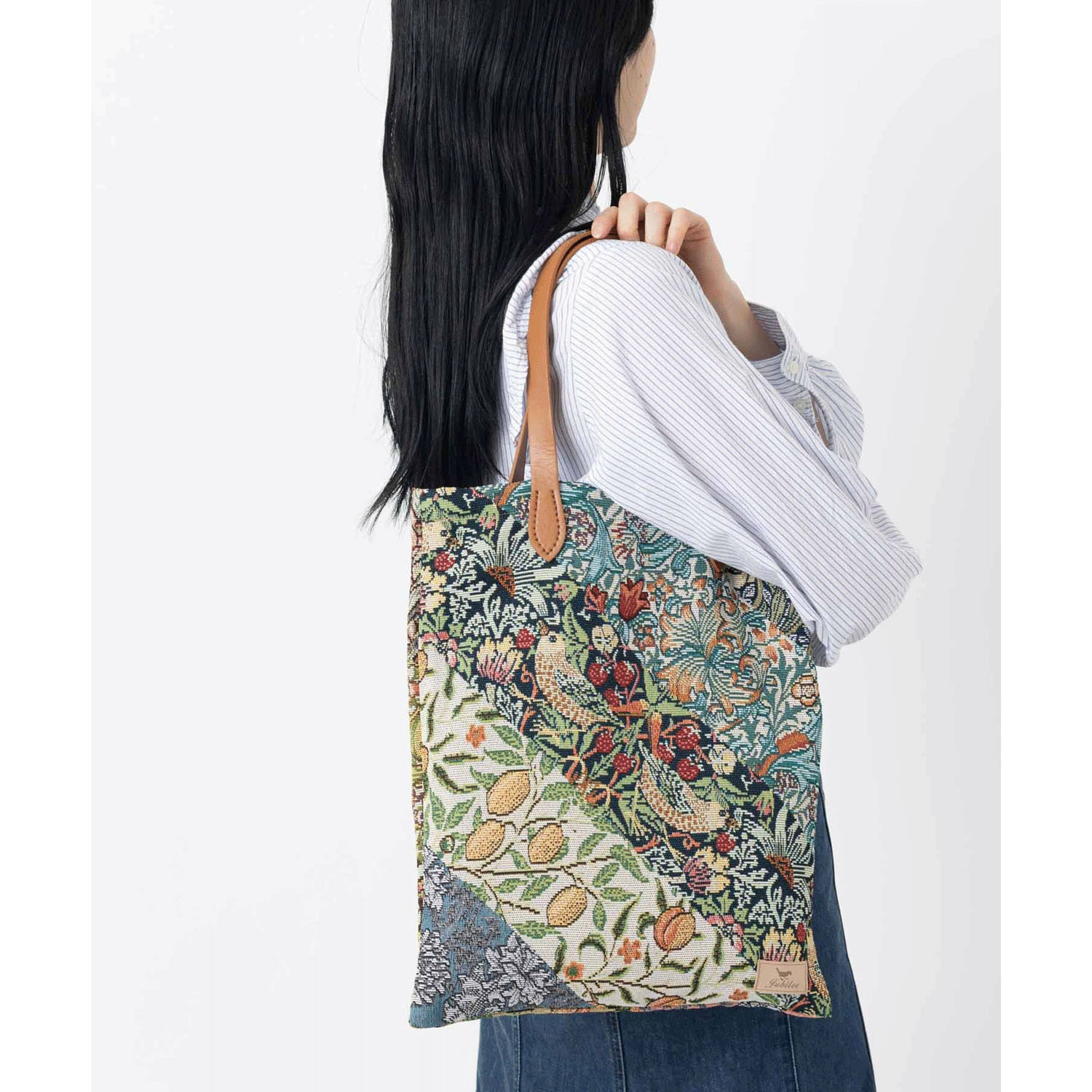 ウイリアム・モリス柄 ジャカード織 トートバッグ - 画像19