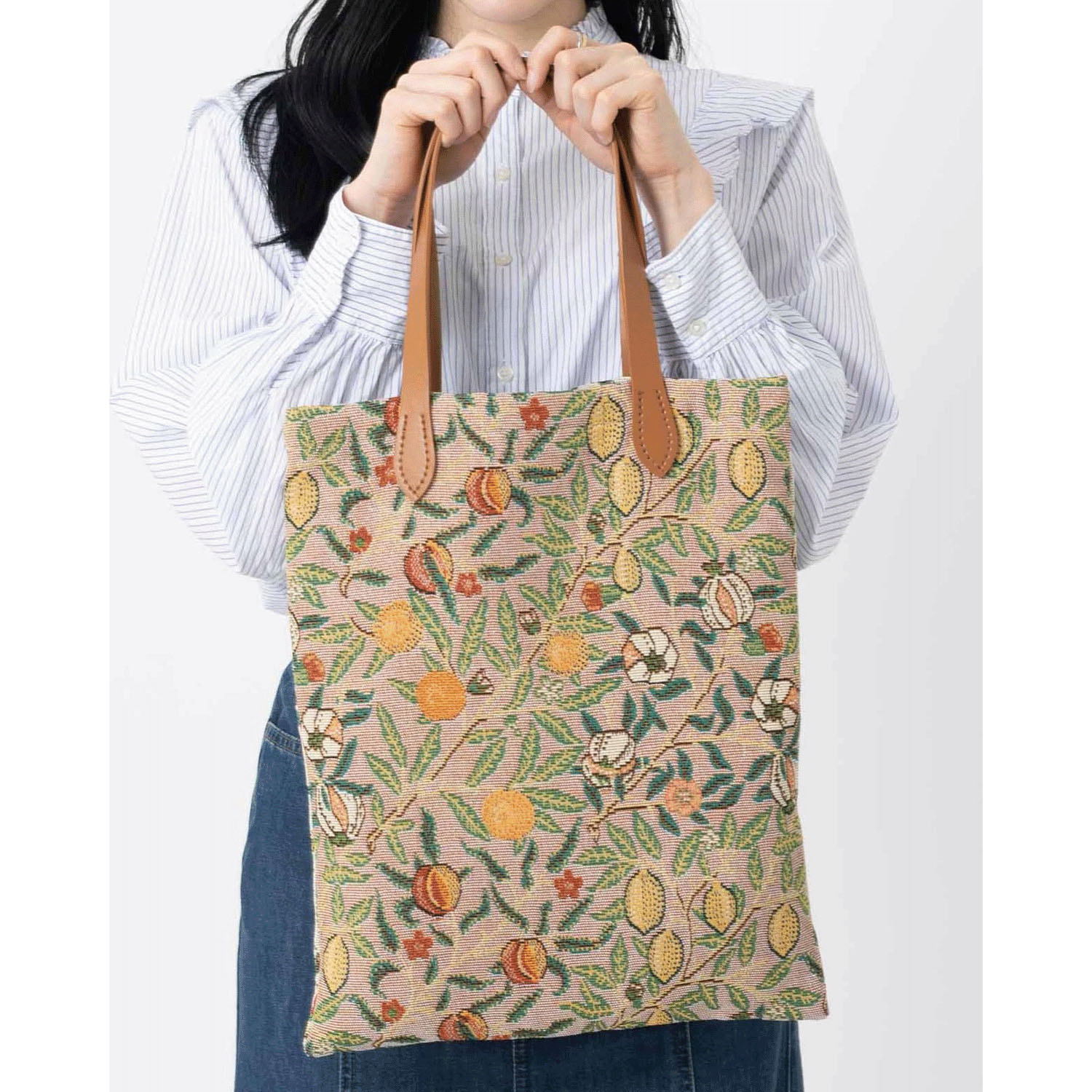 ウイリアム・モリス柄 ジャカード織 トートバッグ - 画像9